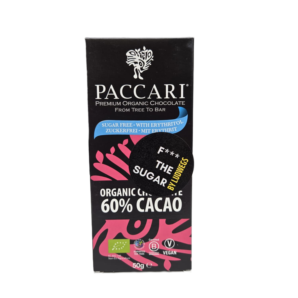 PACCARI | Zuckerfreie Bio Schokolade 60% Kakao | Ecuador | 60% Kakao