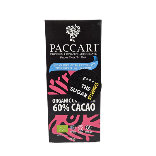 PACCARI | Zuckerfreie Bio Schokolade 60% Kakao | Ecuador | 60% Kakao