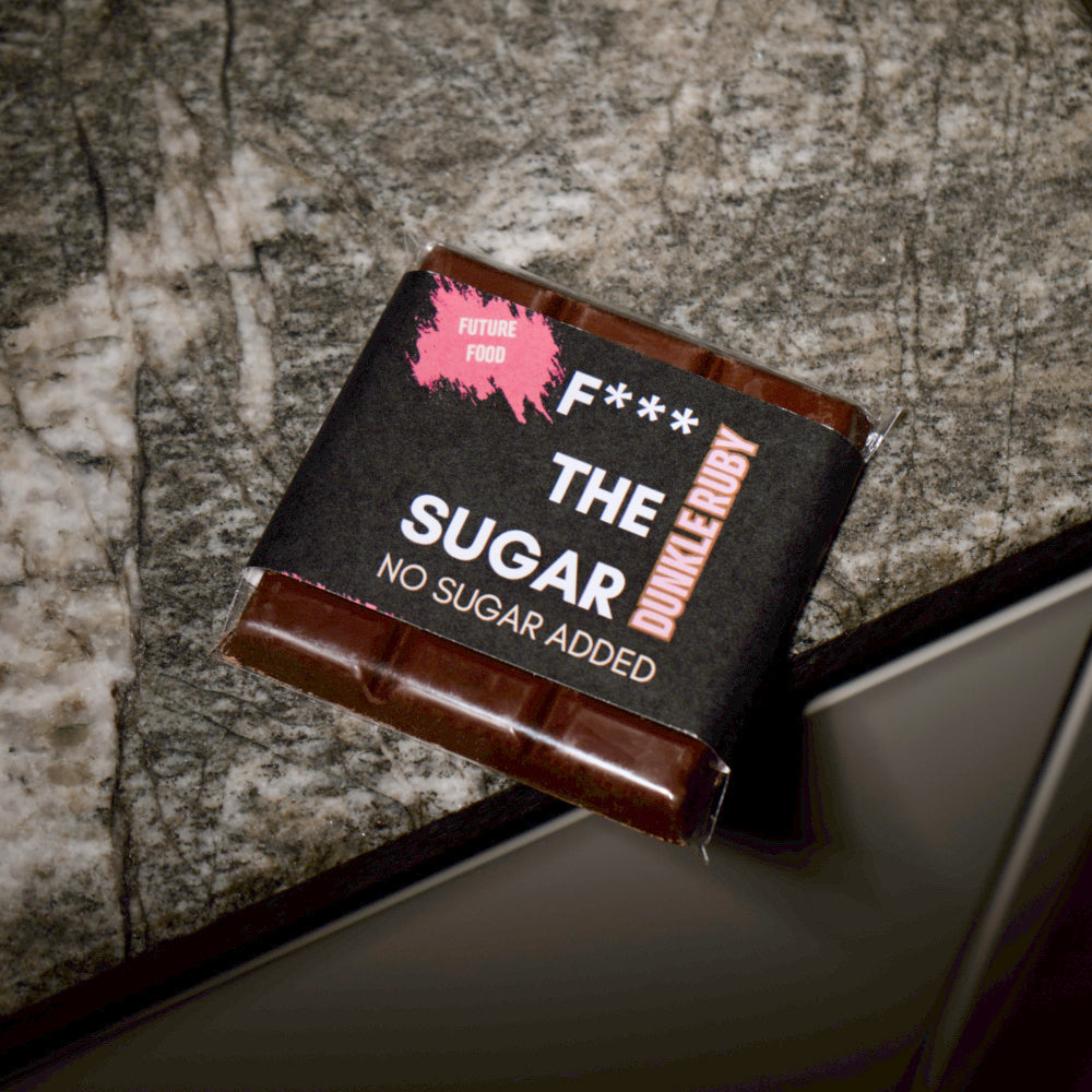 Schoko Dunkle Ruby – Zuckerfreie Zartbitterschokolade